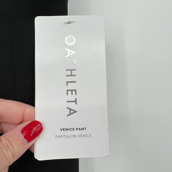 ATHLETA Venice Flare Pant Large L Black Venice Pant Wide Leg #882675 NEW size 2X - Picture 2 of 12